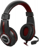 Gaming Headset Kopfhörer mit Mikrofon Warhead G 185 2x3,5 Kabel 2m black/red