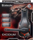 Gaming Headset Kopfhörer mit Mikrofon Excidium 2 x 3,5mm Kabel 2,2m black/red