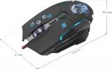 PC Gaming Maus Killer GM-170L schwarz USB Kabel 7 Tasten LED light 3200dpi optisch