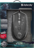 PC Gaming Maus Killer GM-170L schwarz USB Kabel 7 Tasten LED light 3200dpi optisch