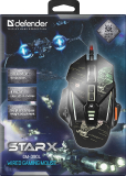 PC Gaming Maus sTarx GM-390L schwarz USB Kabel 7 Tasten LED light 3200dpi optisch