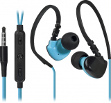 Kopfhörer mit Mikrophon für Tragbare Geräte Headset OutFit W770 Pollaxe Kabel 1.5m 94 dB schwarz/blau in-ear